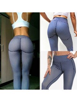 Women High Waist Compression Leggings Yoga Push Up Trousers Gym Workout Sport