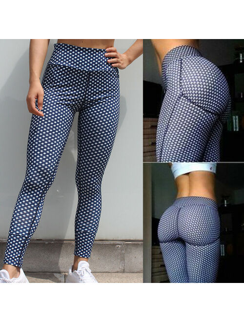 Fittoo Women High Waist Compression Leggings Yoga Push Up Trousers Gym Workout Sport