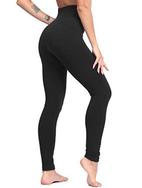 LUOYANXI High Waist Tummy Control Compression Leggings for Women Winter Warm Fleece Lined Seamless Thick Pants