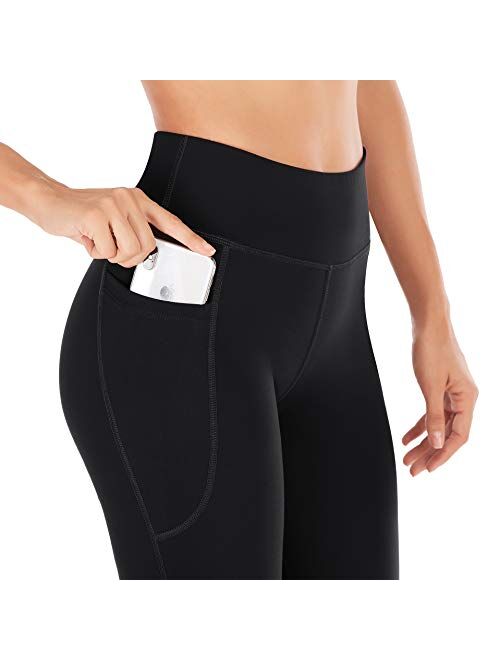 Heathyoga Bootcut Yoga Pants for Women with Pockets High Waisted Workout Pants for Women Bootleg Work Pants Dress Pants