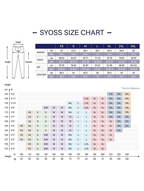 syoss Yoga Pants for Women with Pockets High Waisted Leggings with Pockets for Women Workout Leggings for Women