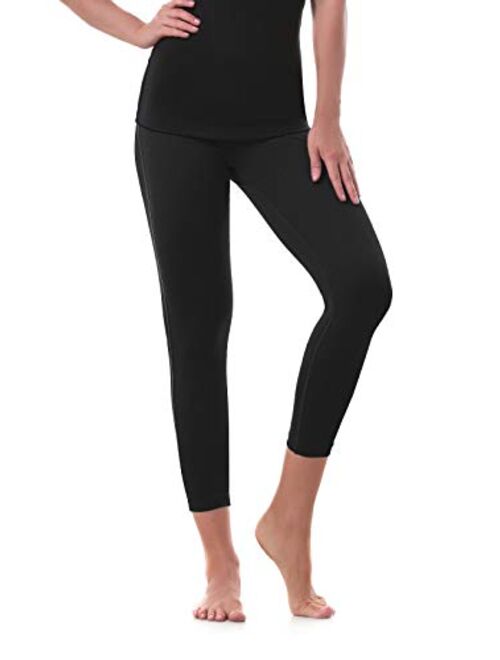 Women's Yoga Pants High Waisted Crop Workout Running Leggings with Side Pocketed Tummy Control Yoga Capris