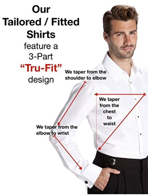 Luxe Microfiber Mens Fitted Dress Shirt, Tuxedo Shirt