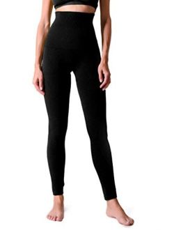 Women's High Waist Compression Top Leggings French Terry Lining