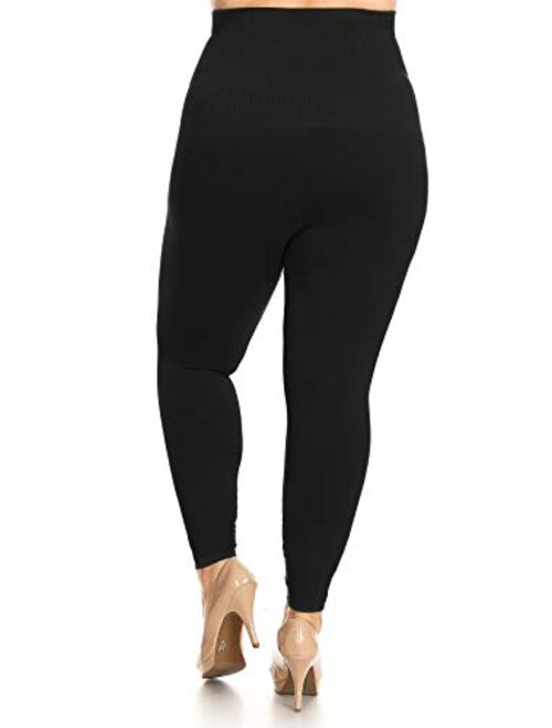 Women's High Waist Compression Top Leggings French Terry Lining