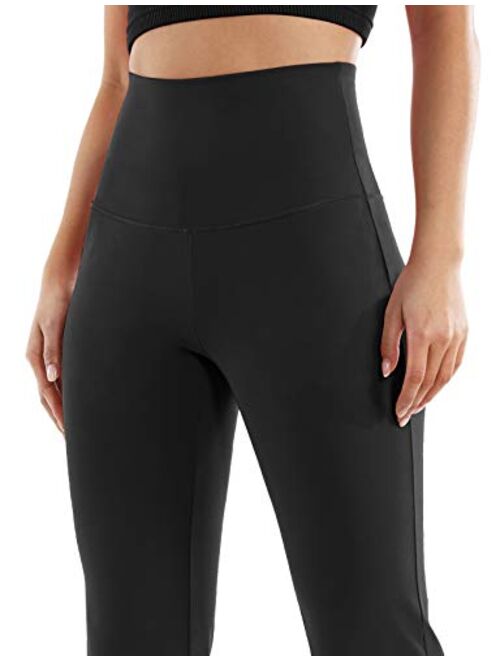 ODODOS Women's Boot-Cut Yoga Pants Tummy Control Workout Non See-Through  Bootleg