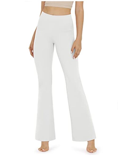 ODODOS Women's Boot-Cut Yoga Pants Tummy Control Workout Non See-Through Bootleg Yoga Pants