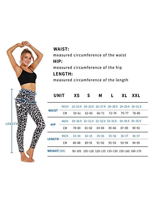 PHISOCKAT High Waisted Compression Leggings with Pockets, Tummy Control 4 Way Stretch Women Yoga Pants
