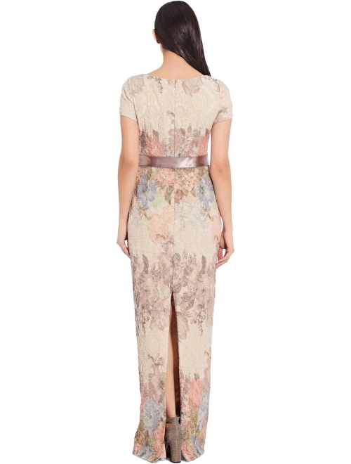 Adrianna Papell Women's Matelasse Column Gown