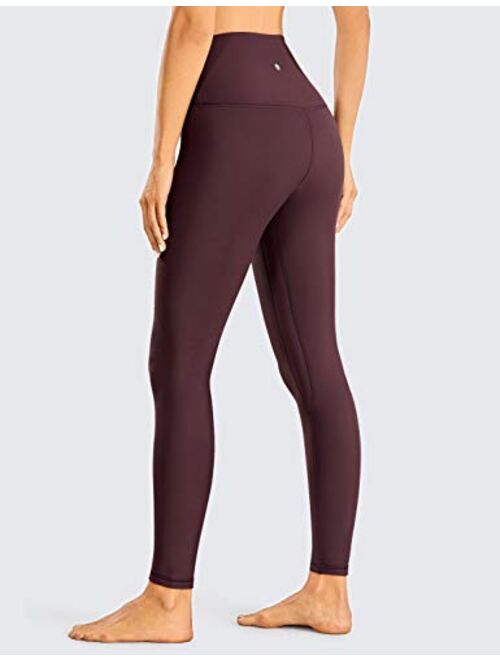 CRZ YOGA Fleece Lined Winter Warm Full Length High Waist Tummy Control Compression Leggings Yoga Pants Workout Tight -28 Inches