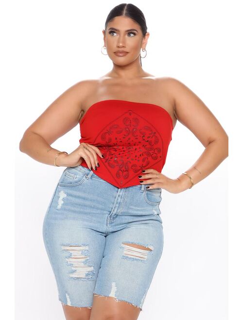 Baddie From The Block Top - Red/combo