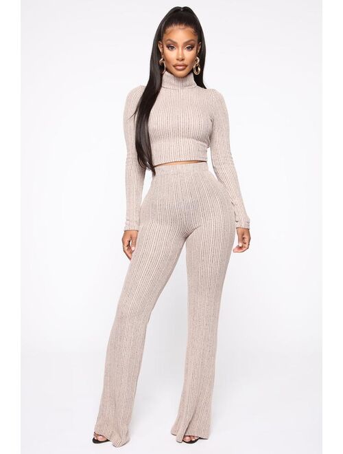 Knits Not Over Sweater Set - Taupe