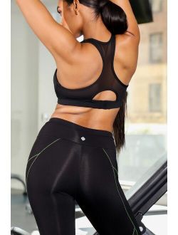 Stitched Up Active Sports Bra In Sculpt Tech - Black