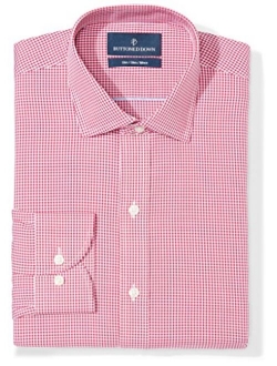 Amazon Brand - Buttoned Down Men's Slim Fit Spread Collar Pattern Dress Shirt