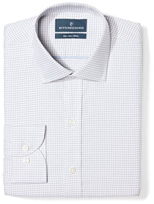 Brand Buttoned Down Mens Slim Fit Spread Collar Pattern Dress Shirt 