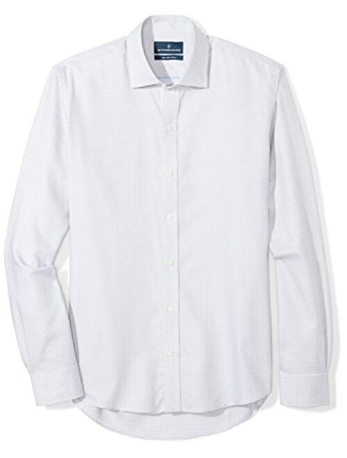 Amazon Brand - Buttoned Down Men's Slim Fit Spread Collar Pattern Dress Shirt