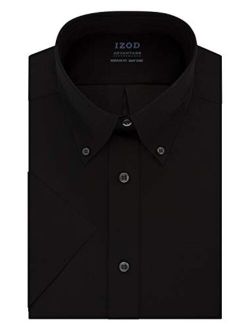 Men's Short Sleeve Dress Shirt Regular Fit Stretch Cool FX Cooling Collar Solid