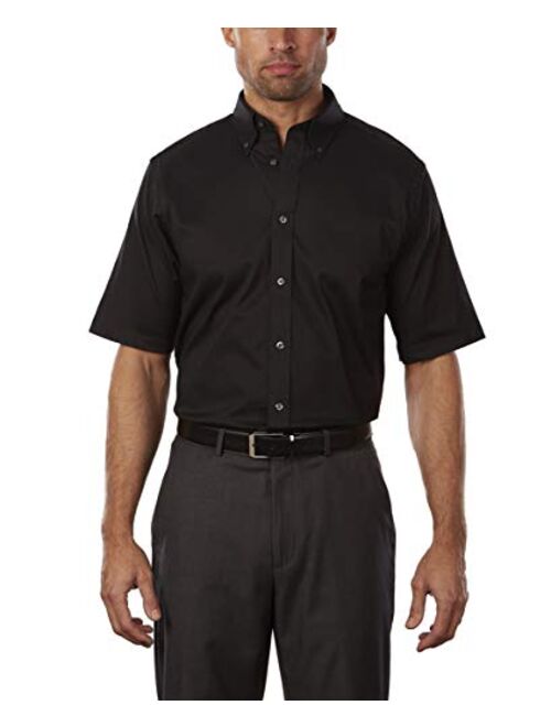 IZOD Men's Short Sleeve Dress Shirt Regular Fit Stretch Cool FX Cooling Collar Solid