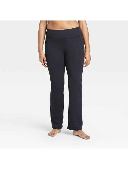 Women's Contour Power Waist Mid-Rise Straight Leg Pants - All in Motion