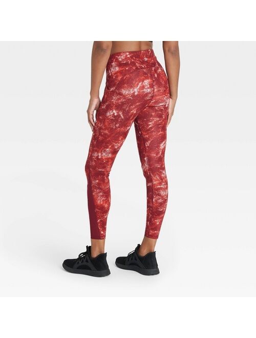 Women's Sculpted Linear High-Waisted 7/8 Leggings 25" - All in Motion