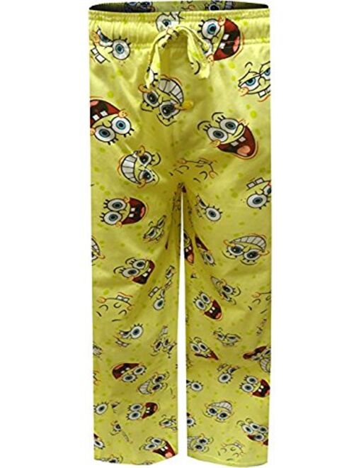 Mad Engine Men's Nickelodeon Spongebob Happy Faces Tall Lounge Pants