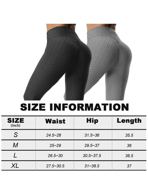 Anti-Cellulite Yoga Pants High Waist Compression Leggings Ruched Butt Lift Workout Trousers