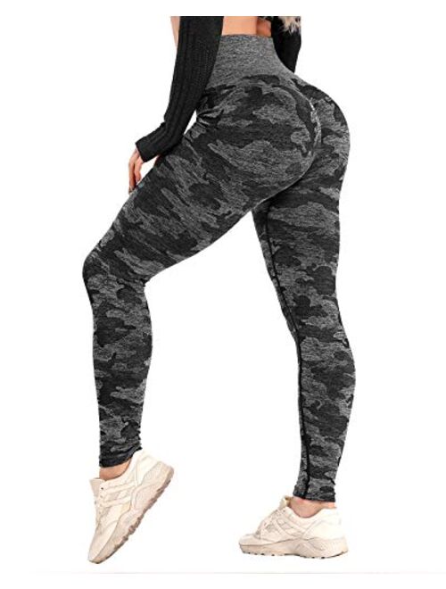 CFR Fitness Leggings Womens Ruched Butt High Waist Back Tie Workout Yoga Tights