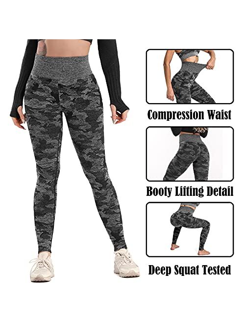 CFR Women's High Waist Tummy Control Legging Workout Butt Lift Stretchy Yoga Pants
