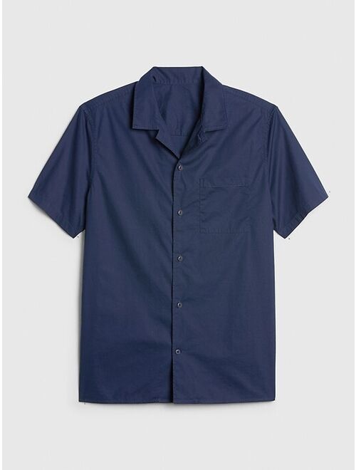 GAP Button-Front Shirt in Poplin