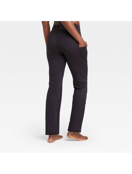 Women's Contour Curvy High-Waisted Straight Leg Pants with Power Waist - All in Motion