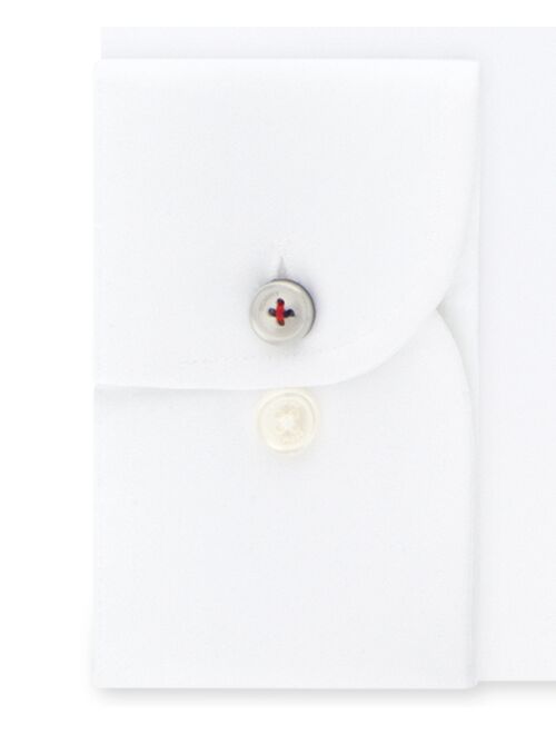 Tommy Hilfiger Men's Slim-Fit TH Flex Non-Iron Supima Stretch White Dress Shirt