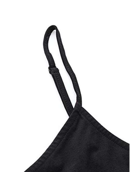 SheIn Women's Sexy Straps Sleeveless Cutout Crisscross Zipper Crop Cami Tank Top