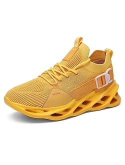 Mens Breathable Tennis Sport Shoes for Workout Walking Outdoor Blade Slip on Casual Fashion Sneakers