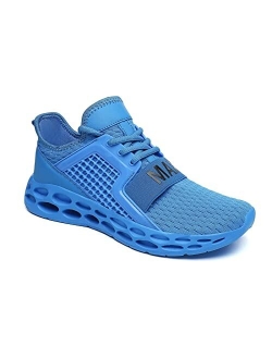 Mens Breathable Tennis Sport Shoes for Workout Walking Outdoor Blade Slip on Casual Fashion Sneakers