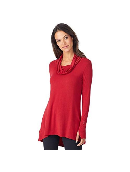 Cuddl Duds Women's Softwear with Stretch Long Sleeve Cowl Tunic Top