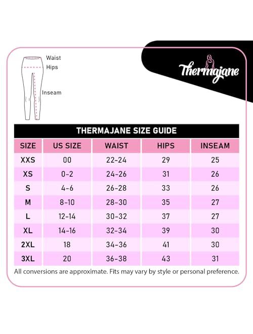 Thermajane Women's Ultra Soft Thermal Underwear Pants Fleece Lined Bottoms Long John Leggings
