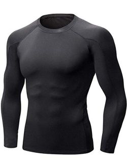Men's Thermal Compression Athletic Sports Ultra Soft Long Sleeve Cold Weather Winter Warm Base Layer Top