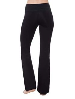 NIRLON Bootcut Yoga Pants High Waist Black Workout Leggings for Women Regular & Plus Size 28"/30"/32"/34" Inch Inseam