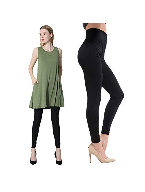 Diravo Fleece Lined Leggings Womens Fashion High Waist Tummy Control Leggings for Women Winter Warm