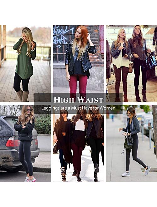 Diravo Fleece Lined Leggings Womens Fashion High Waist Tummy Control Leggings for Women Winter Warm