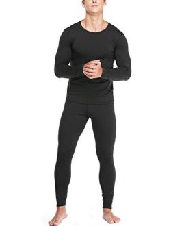 Mens Thermal Underwear Set with Lightweight Ultra Soft Fleece Lined,Long John Set, Moisture-Wicking Skiing Base Layer