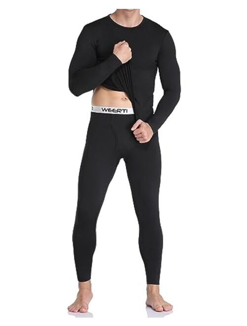 Buy WEERTI Thermal Underwear for Men, Long Johns Base Layer Fleece Lined  Top Bottom online