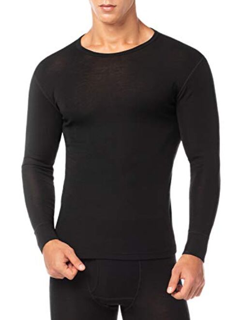 LAPASA Men's 100% Merino Wool Thermal Underwear Top Crew Neck Base Layer Long Sleeve Undershirt M29M67