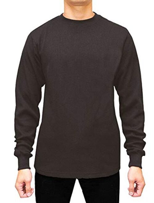 JMR Men's Heavyweight Thermal Long Sleeve Shirt - Soft and Stretchable Cotton Waffle Top Underwear