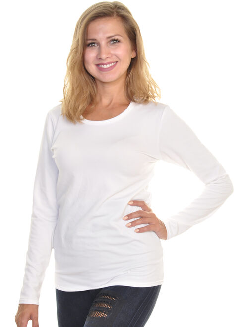 Angelina Lady's Fleece Lined Crew Neck Long Sleeves Thermal (3-Pack)