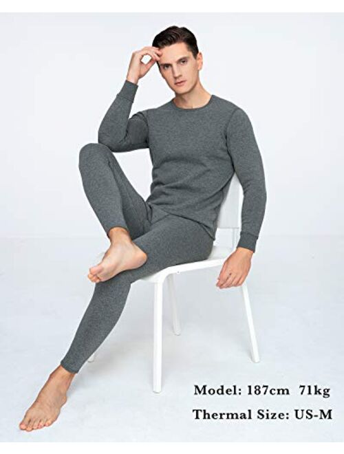 LAPASA Men's Ultra Heavyweight Thermal Underwear Set Extreme Cold Weather  Base Layer Top Bottom Fleece Lined Long Johns M63