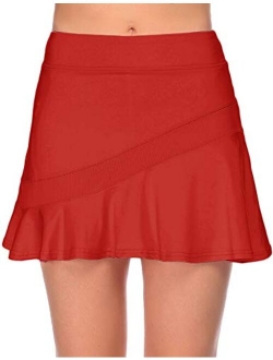 Women's Athletic Golf Skorts Lightweight Skirt Pleated with Pockets for Running Tennis Workout