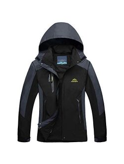 Women's Jacket Water-Resistant Rain Jacket Lightweight Hooded Windproof Windbreaker for Hiking, Running