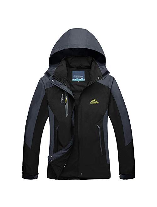 MAGCOMSEN Women's Jacket Water-Resistant Rain Jacket Lightweight Hooded Windproof Windbreaker for Hiking, Running