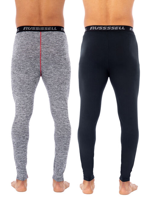 Russell Men's & Big Men's L2 Active Performance Base Layer Thermal Pant, Value 2 Pack